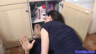 Classy Euro Milf Fucked By Plumbers Pipe