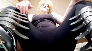 Solo Monster Drag Masturbation FTM Knee High Boots Orgasm