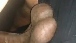 Wife swollws BBC cum while hubby touches balls