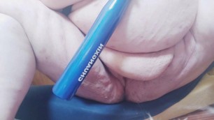 SSBBW CORTIGIANA'S fupa pussy, baseball bat fuck and squirt