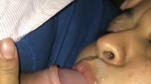 My girlfriend taking my cum