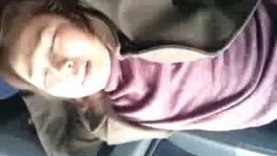 cuckold wife inserting pussy adult toy in car