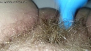 Fucking my wet hairy pussy and ass