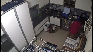 Brazilian Milf Caught On CCTV Doing Laundry Nude