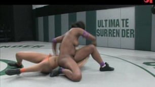 Sexy Dark Girls Wrestling Naked