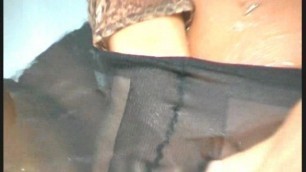 Cynthia Take a Shower in Nylons