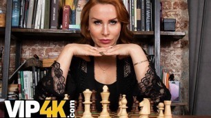 MATURE4K. Chess Champion cant see Rival Upset and better has Sex with him