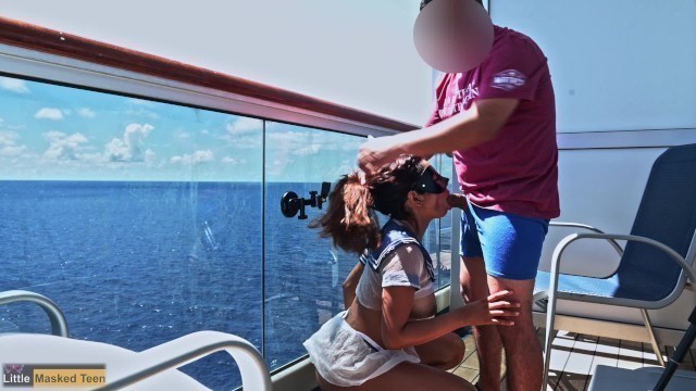 Sexy Teen Fucked in Public on a Cruise Balcony!